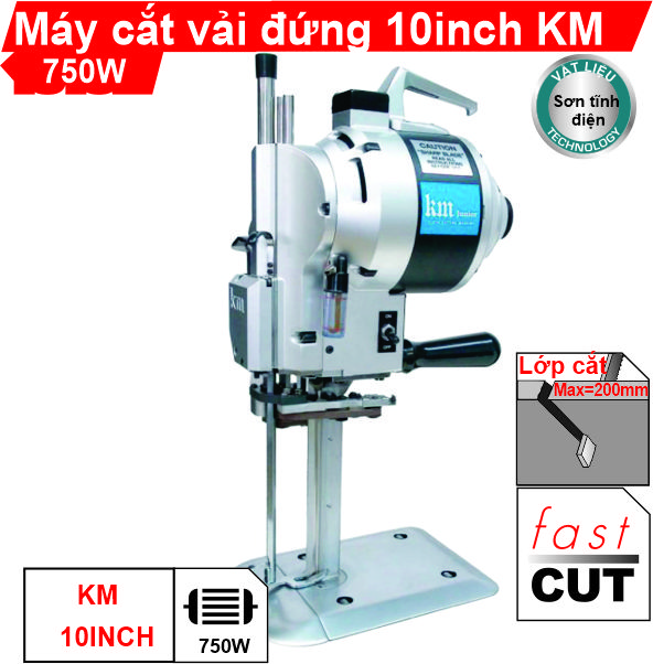 máy cắt vải đứng KM 10 inch - thông số kỹ thuật